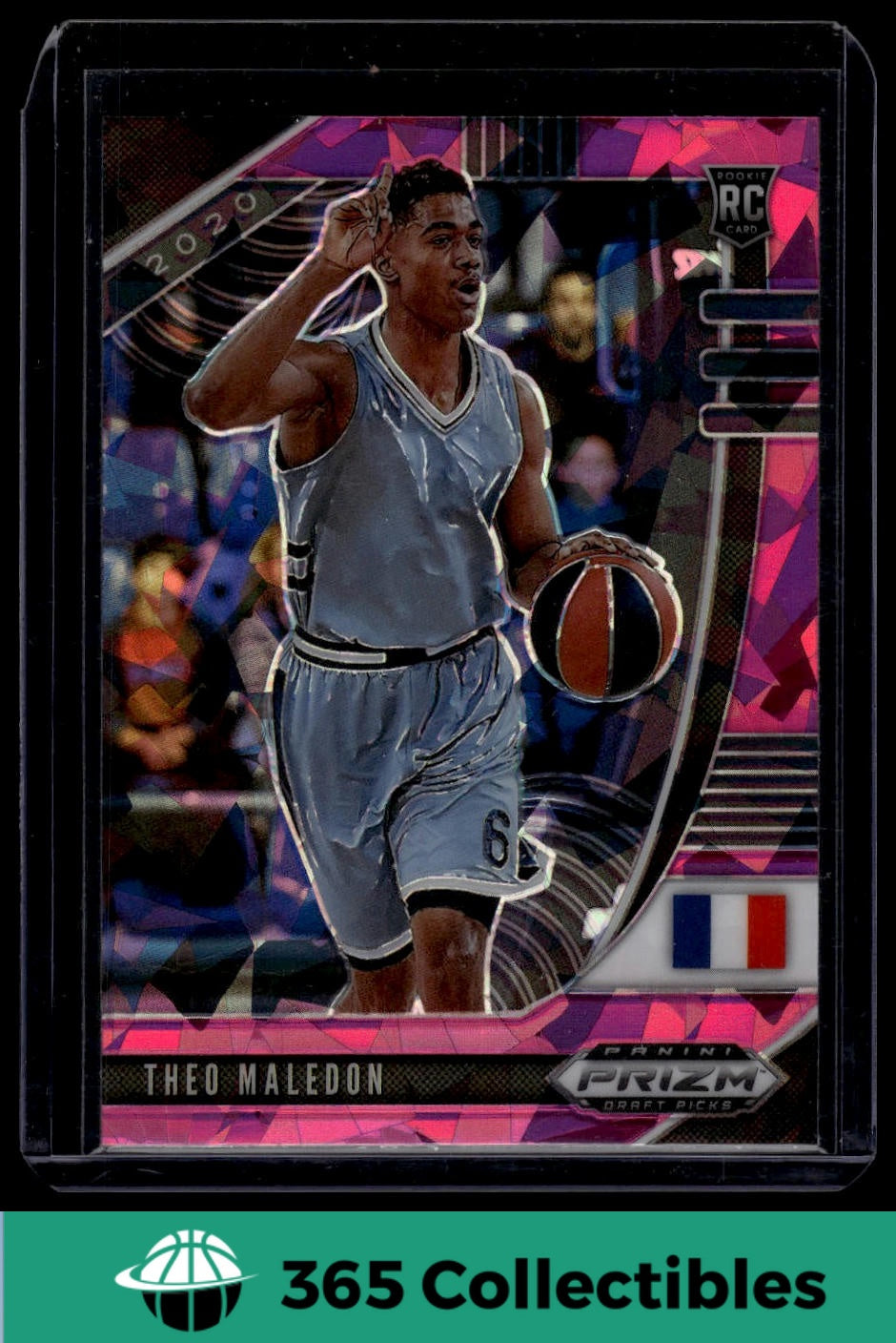 2020 Panini Prizm Draft Picks Collegiate Theo Maledon Green #57 Basketball Trading Card - ASVEL - Perfect for NBA Fans & Collectors, Great for Display, Gifts, and Investment