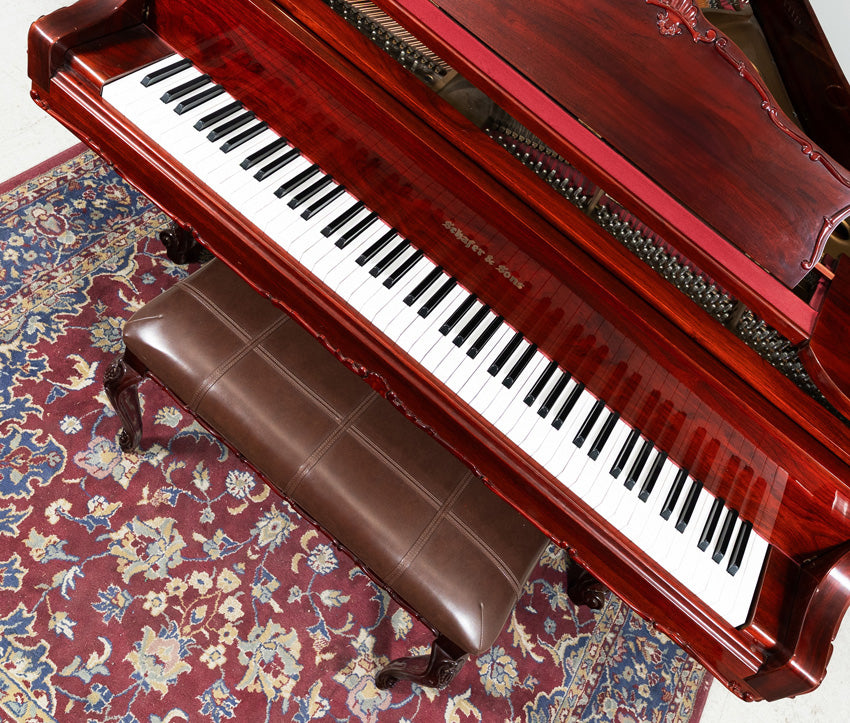 1987 Schafer & Sons SS 51A Grand Piano - Mahogany Polish Finish | Used Vintage Piano with Serial Number 8703156 | Perfect for Home, Studio & Concert Hall Performances