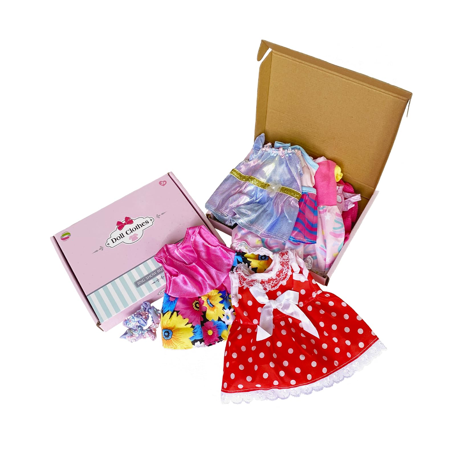 6 Sets Baby Doll Clothes for 10-12 Inch Dolls | Adorable Girl Doll Dresses & Outfits Accessories | Perfect for Pretend Play, Dress Up & Collecting