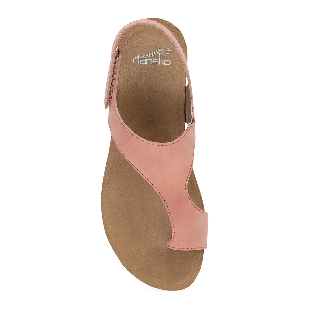 Reece T Strap Slingback Sandal - Rose Nubuck Leather Women's Heels | Comfortable Summer Dress Sandals for Weddings, Parties & Date Nights