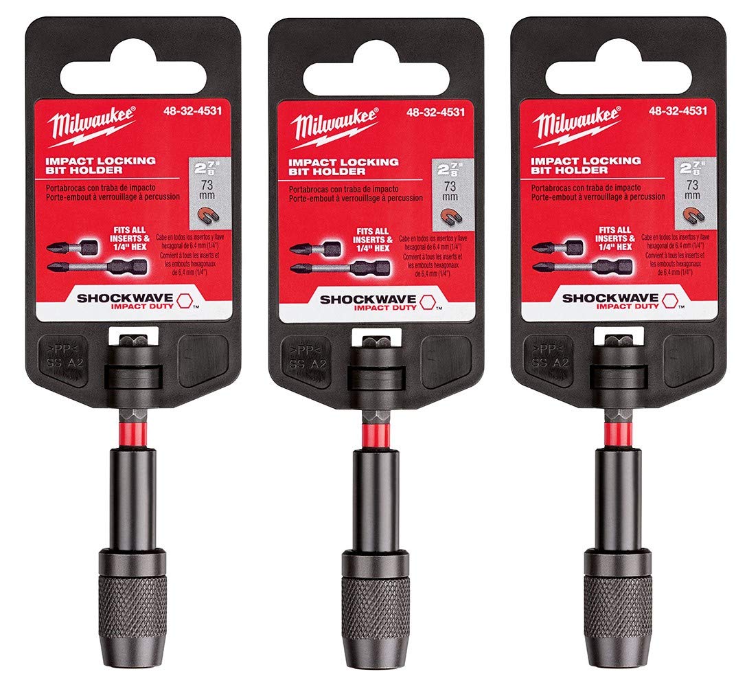 Milwaukee 48-32-4531 3-Piece Screw and Bolt Kit Set - Heavy Duty Fastener Assortment for Construction, Woodworking & DIY Projects