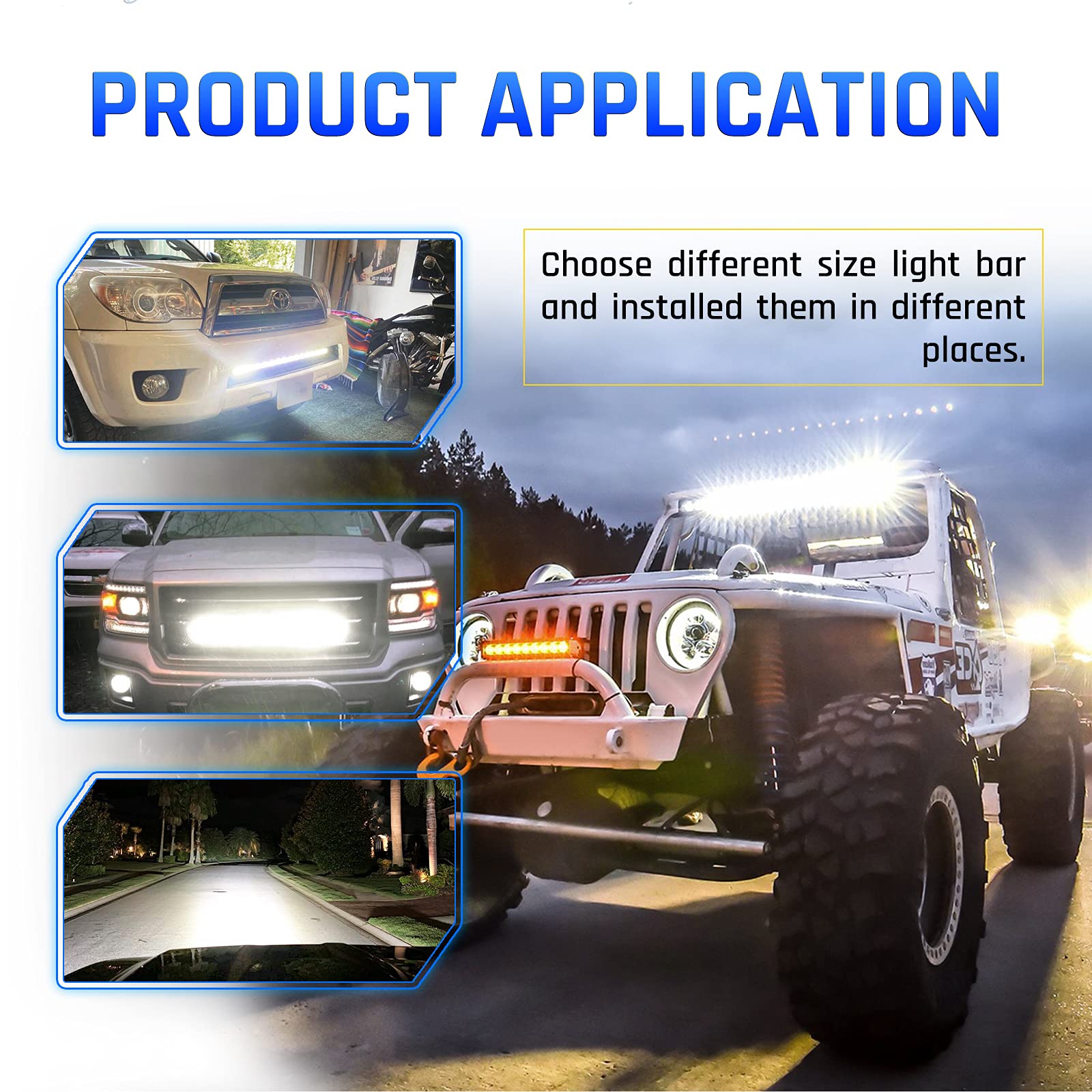 42 Inch LED Light Bar - 40,000LM Single Row Flood Spot Combo Beam for Offroad, Work, Driving - Waterproof Fog Light Strip for Pickup, SUV, ATV, UTV, 4x4, Truck (Roof/Bumper Mount) - Perfect for Night Off-Roading, Work Sites & Marine Use