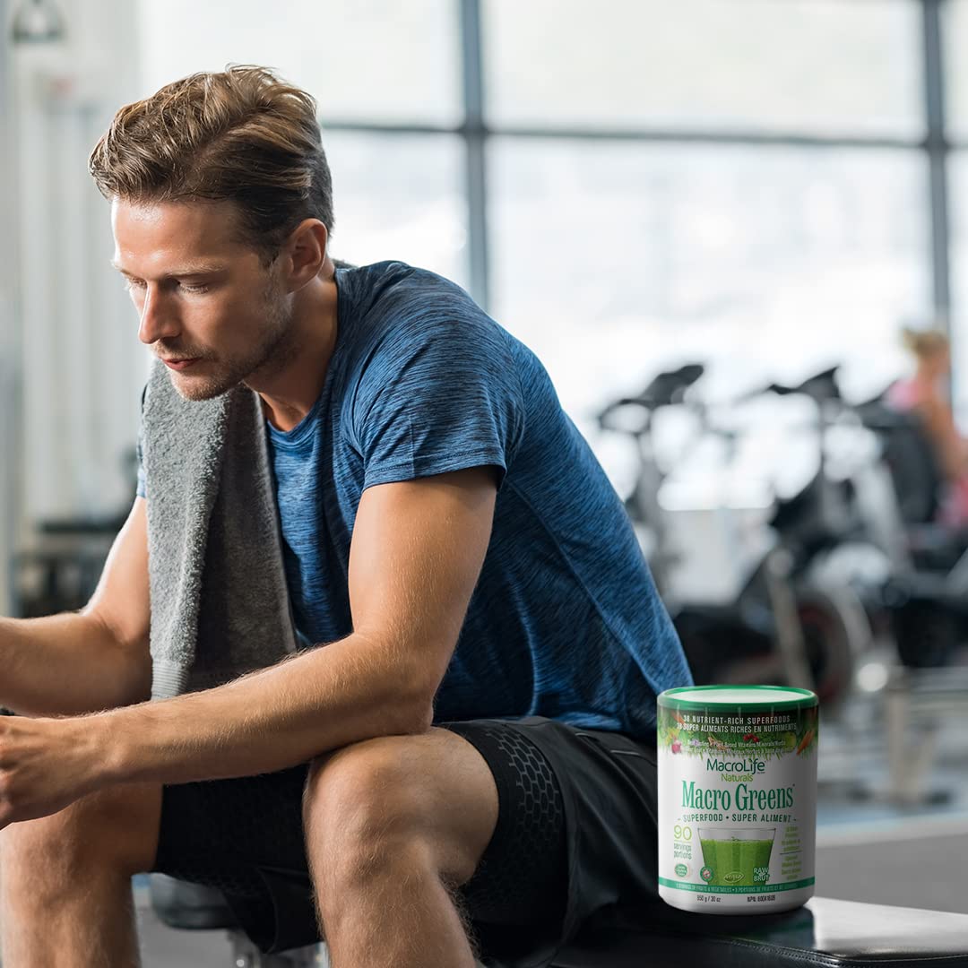 MacroLife Naturals Macro Greens Powder - 38 Superfoods with Probiotics, Antioxidants & Enzymes for Immunity, Energy & Detox - Vegan, Non-GMO, Gluten-Free, Dairy-Free - 30oz (90 Servings) - Perfect for Daily Wellness, Post-Workout Recovery & Immune Support