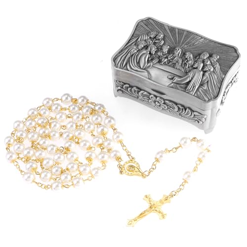 Magic White + Last Supper Rosary Box
