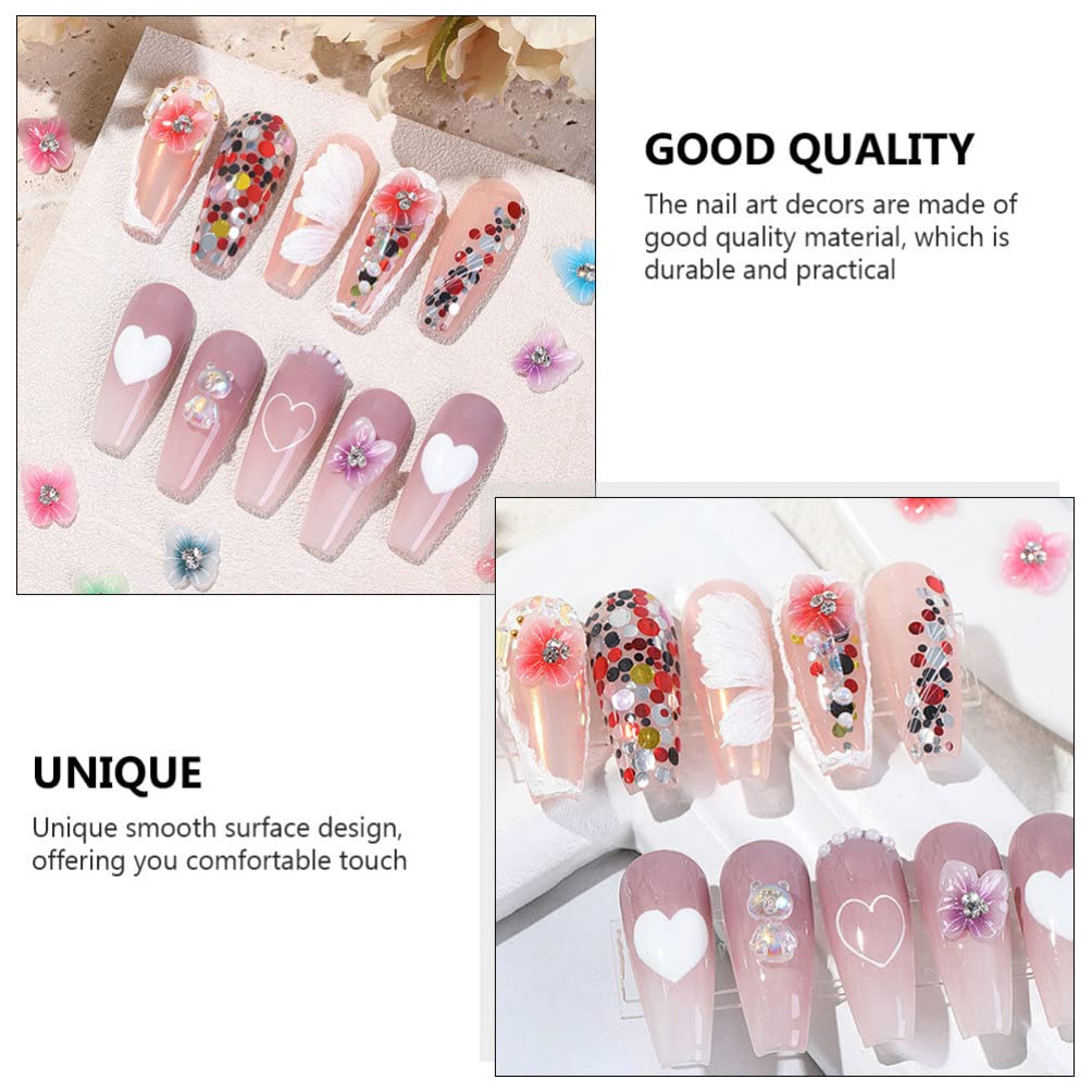FOMIYES 15Pcs Flower & Rhinestone Butterfly Nail Charms - DIY Nail Art Decals for Women - Perfect for Manicure, Nail Salon, Wedding & Party Nail Designs