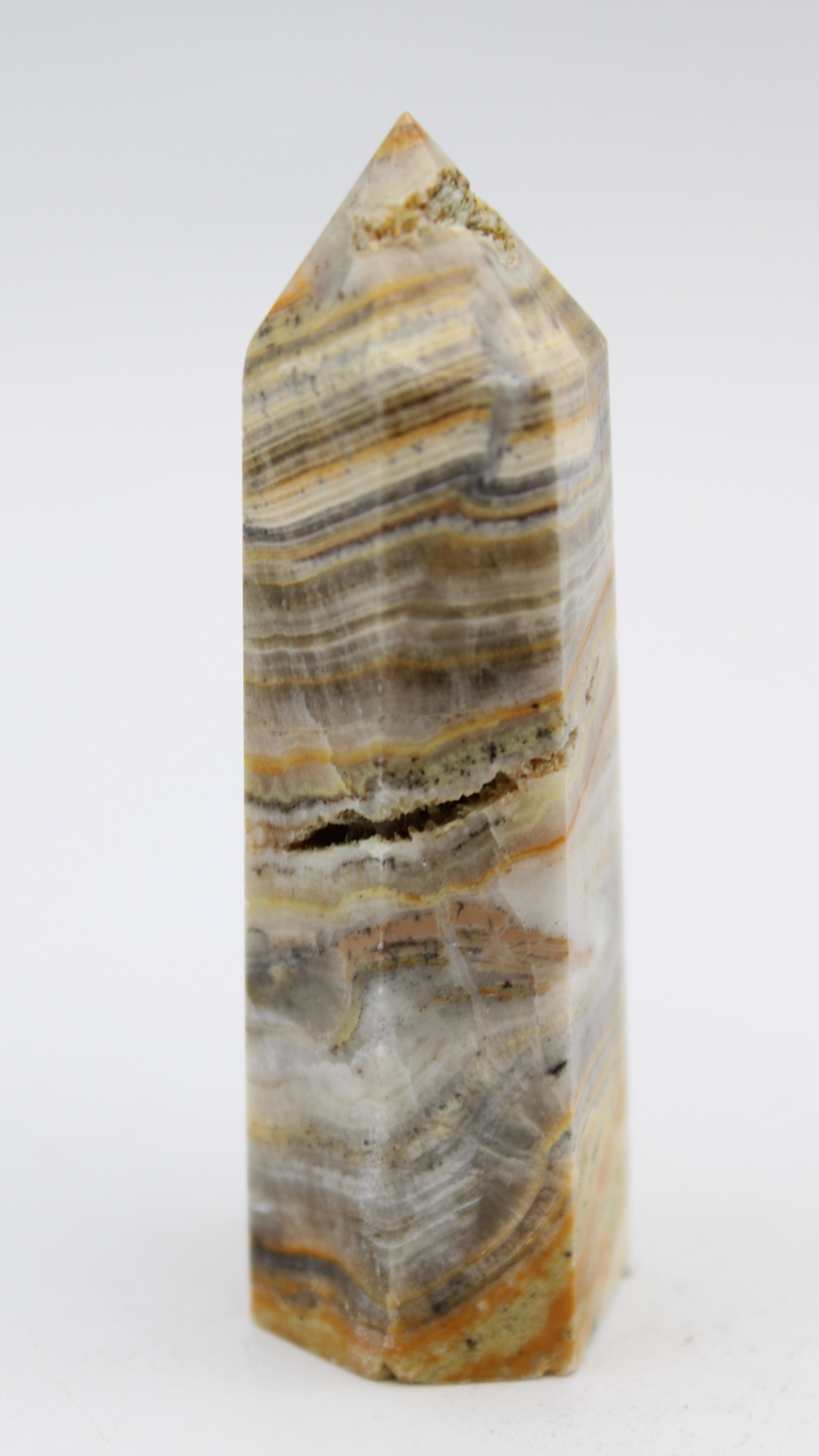 Natural Crazy Lace Agate Crystal Tower - Healing Stone for Meditation, Home Decor & Energy Work | Perfect for Yoga Spaces, Office Desks & Gift Giving