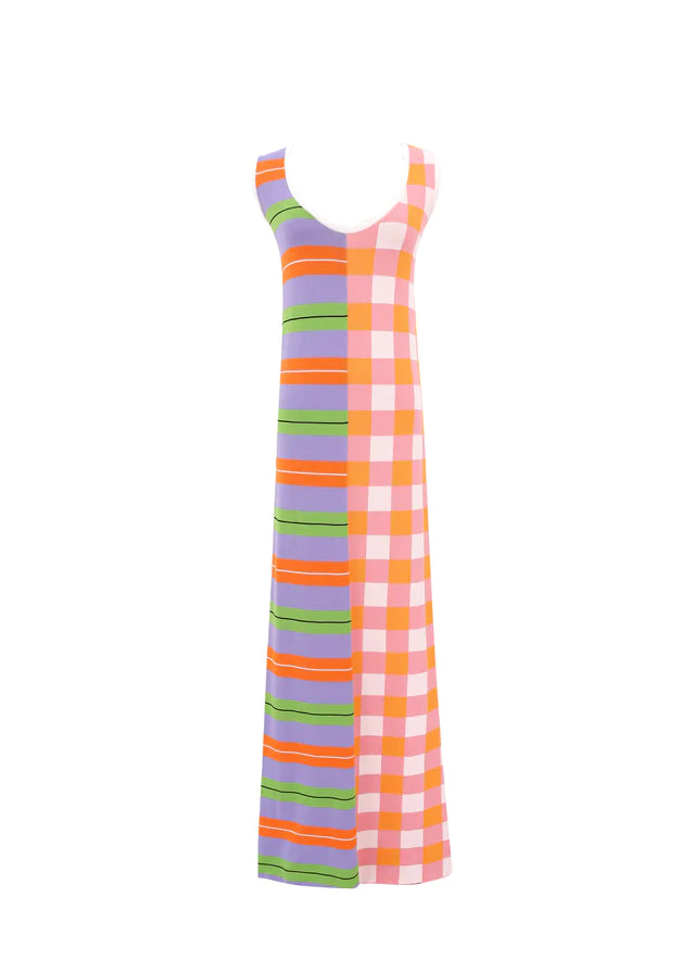 Nevin Sleeveless Knit Dress for Women - Multicolor Summer Casual Dress for Beach, Party & Everyday Wear