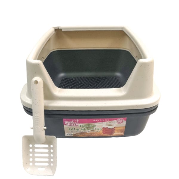 High Rim Lift & Sift Cat Litter Box - Premium Odor Control Cat Litter Pan with Sifting System for Easy Cleaning - Perfect for Multi-Cat Homes & Small Spaces