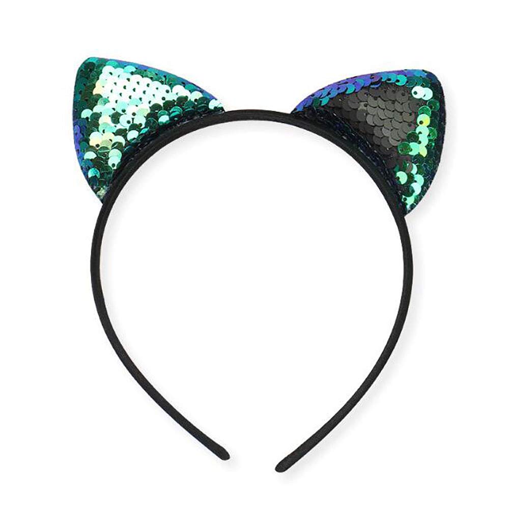 8pcs Sparkling Cat Ear Headbands with Sequins - Cute Hair Hoops for Women & Girls - Perfect for Halloween, Cosplay, Parties & Daily Fashion Accessories