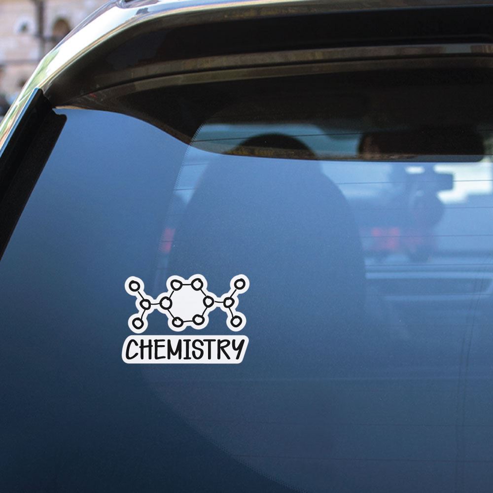 Science Chemistry Sticker Decal - Fun Lab Equipment & Molecule Designs for Laptops, Water Bottles & Notebooks - Perfect for Students, Teachers & Science Enthusiasts