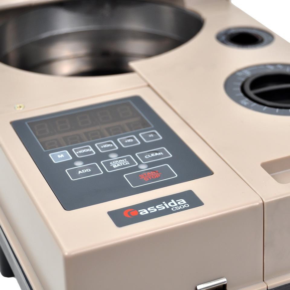 Cassida C500 Portable Heavy Duty Coin Counter & Sorter - Fast & Accurate Money Counting for Banks, Retail Stores, and Small Businesses