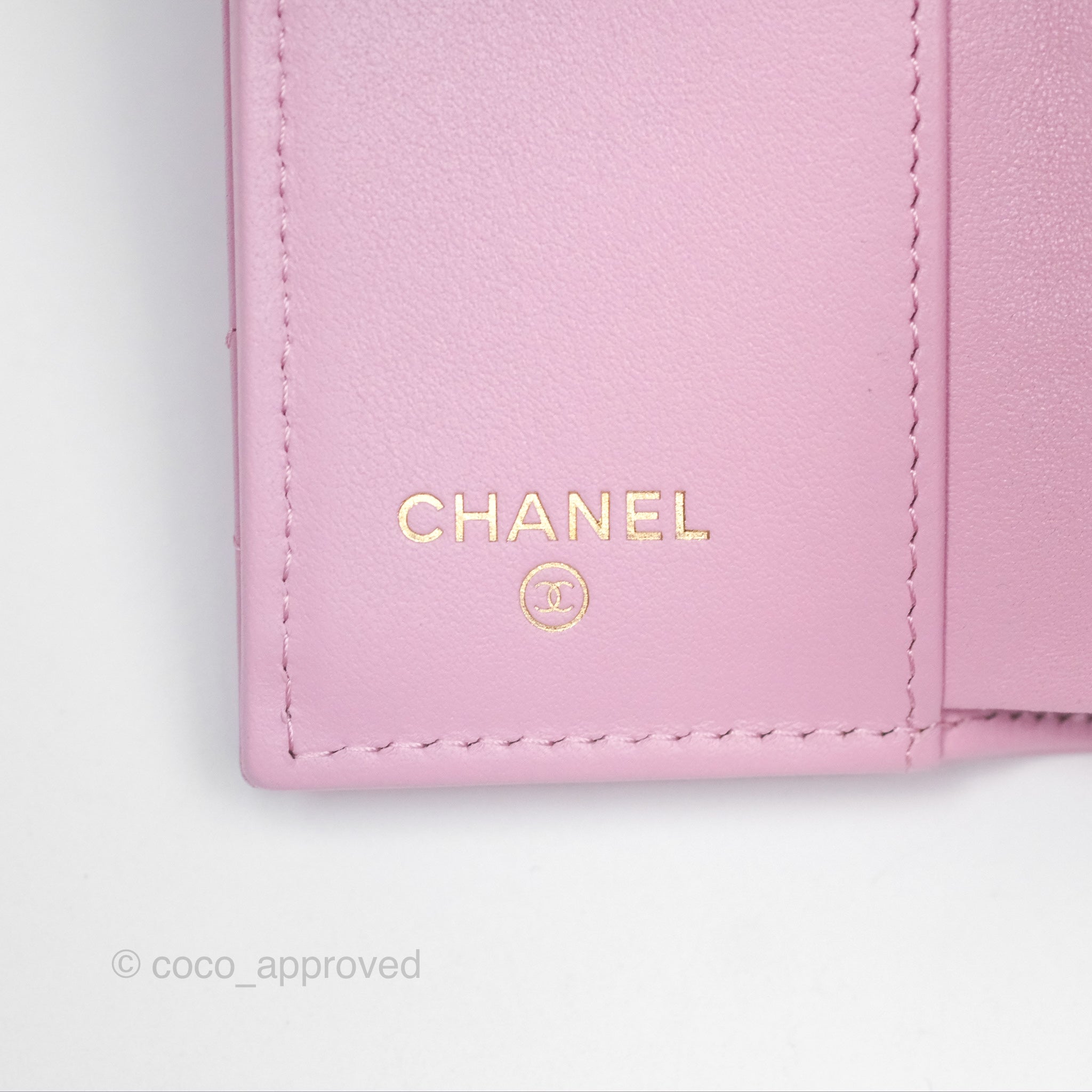 Chanel 19 Short Trifold Wallet in Pink Lambskin with Silver Hardware - Luxury Compact Wallet for Women, Perfect for Everyday Use & Special Occasions