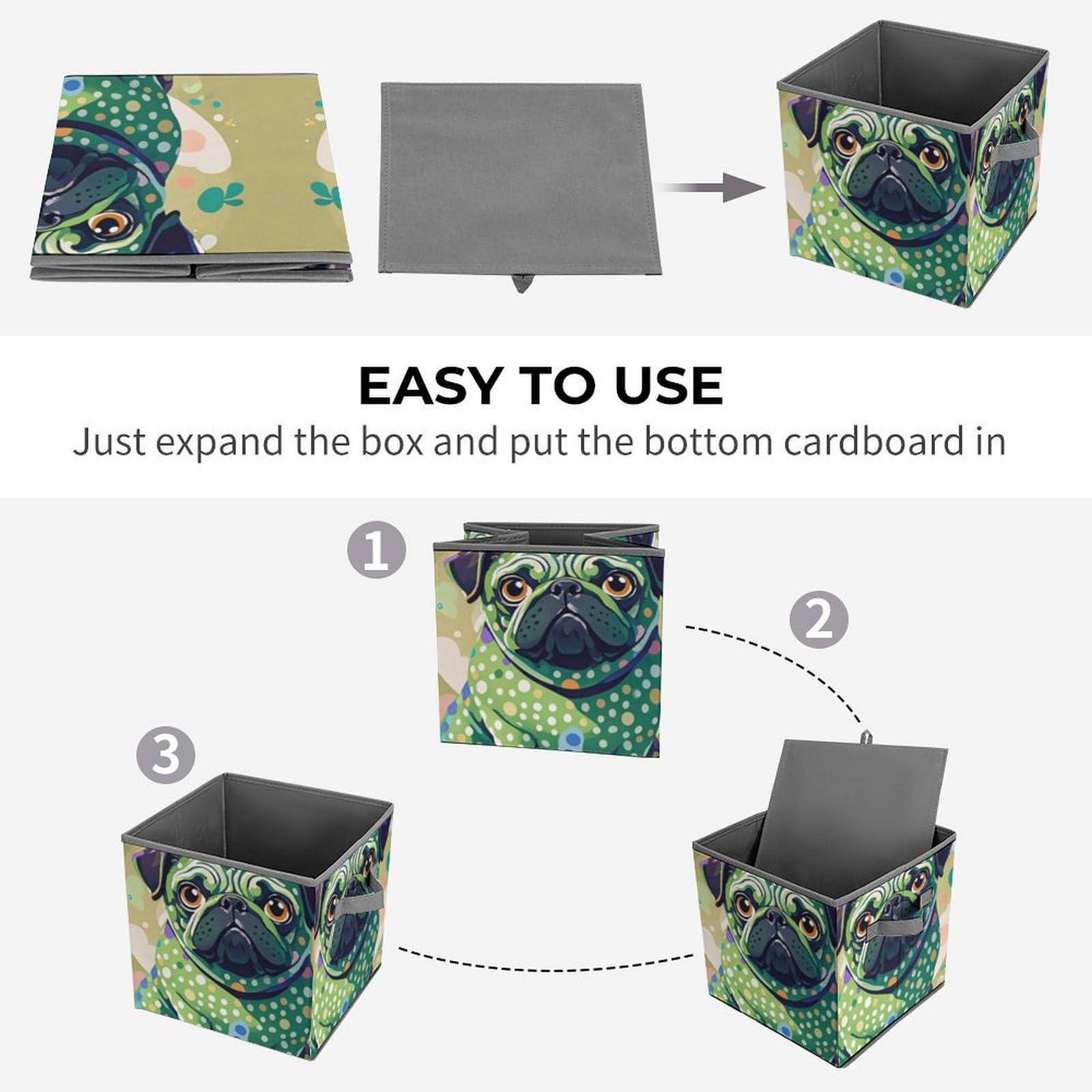 Large Collapsible Storage Bins with Handles - 10.6