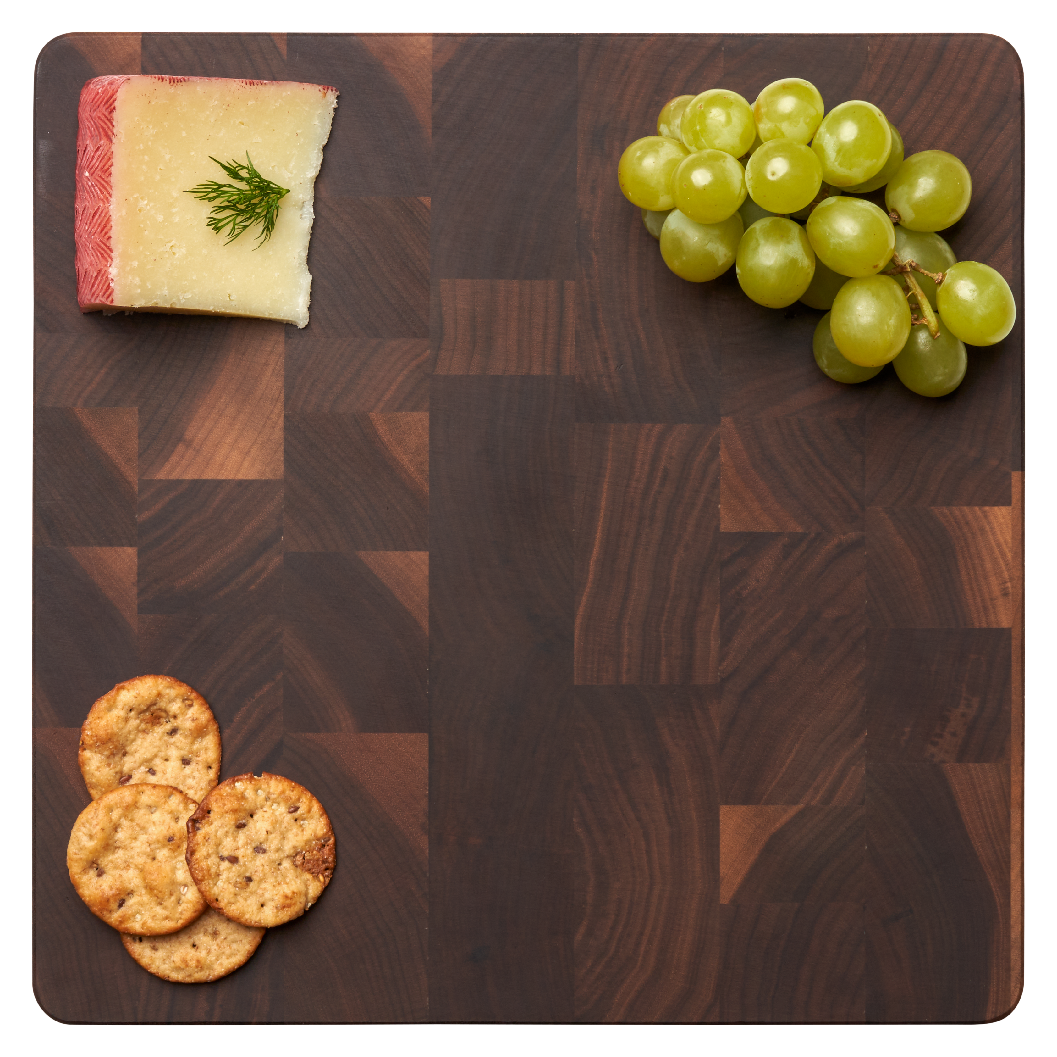 Premium Black Walnut Butcher Block Cutting Board 12x12 Inches - Heavy Duty Wooden Chopping Board for Kitchen, Meat, Vegetables & Bread - Perfect for Home Chefs & Professional Use