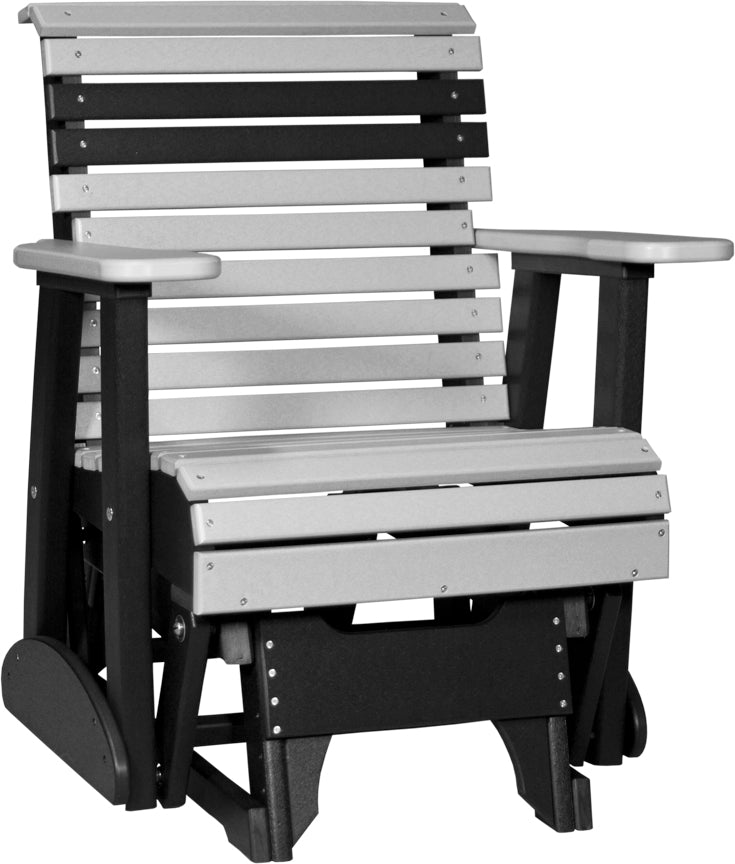 LuxCraft 2-Foot Plain Glider Rocking Chair - Comfortable Nursery Glider for Baby Room, Living Room & Bedroom Relaxation
