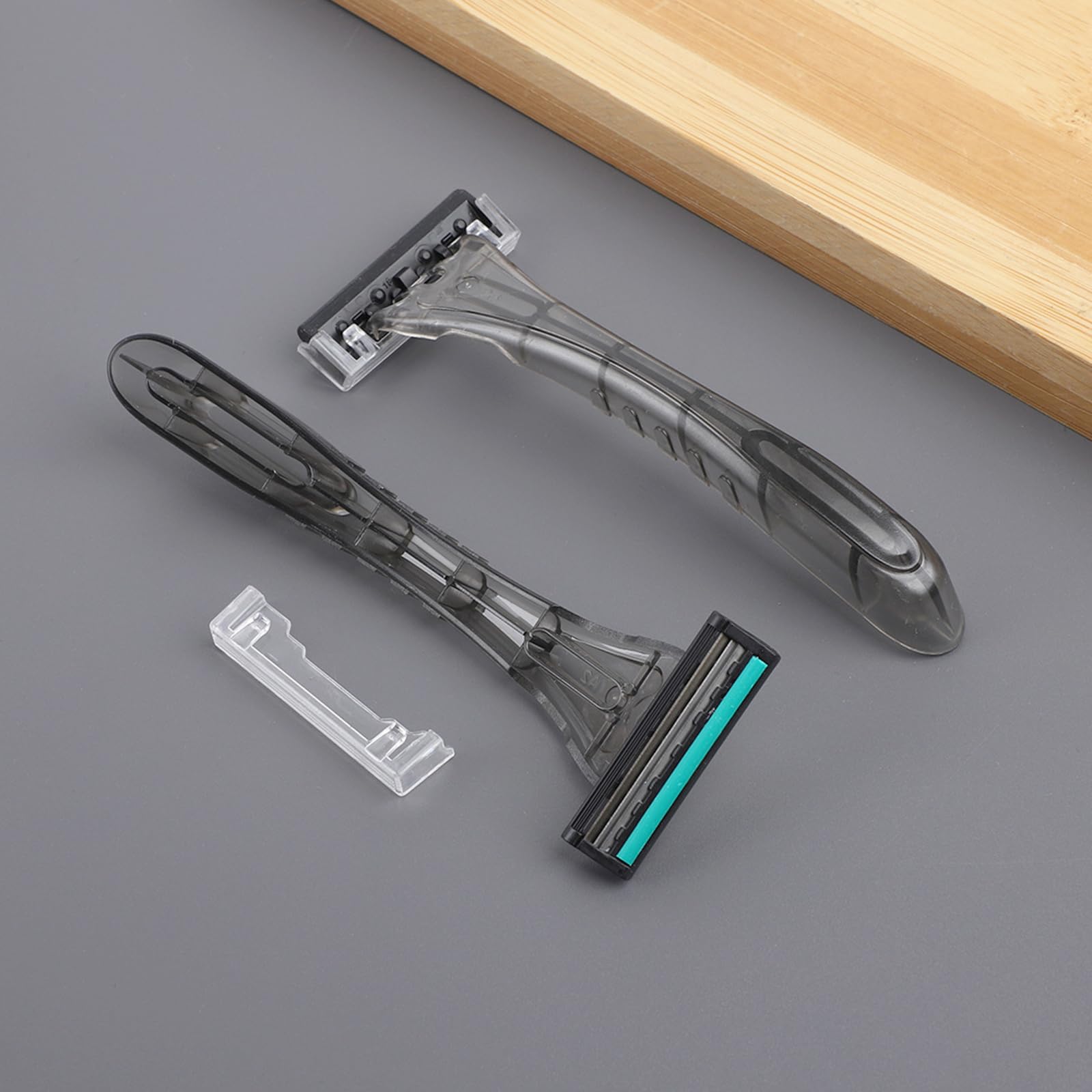 100 Pack Bulk Disposable 3-Blade Razors - Individually Wrapped Stainless Steel Travel Razors for Men & Women - Perfect for Hotels, Gyms, Travel, Shelters & Personal Use (Gray)
