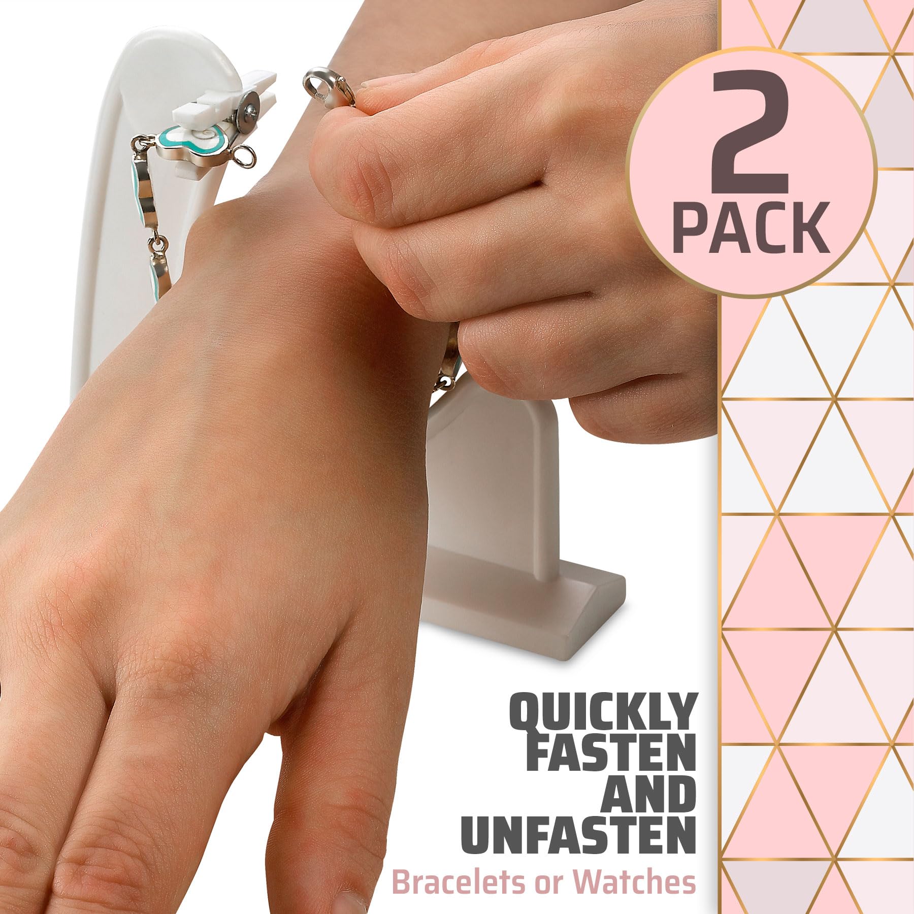 MEDca 2-Pack Bracelet Helper Tool - Easy-to-Use Jewelry Clasp Fastener for Watches, Necklaces & Bracelets | Portable Jewelry Aid for Women | Perfect for Travel, Gifts & Daily Wear