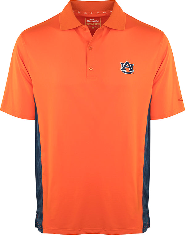 Breathable Auburn Performance Polo Shirt with Mesh Side Panels for Men - Ideal for Golf, Tennis & Outdoor Sports