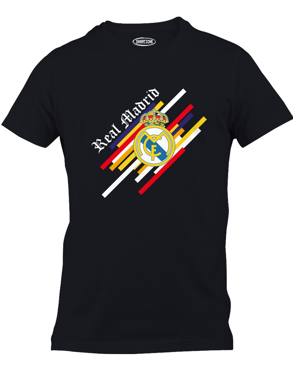 Smart Zone White Logo T-Shirt for Men - Premium Black Cotton Tee Medium Size - Casual Wear, Street Style & Everyday Outfits