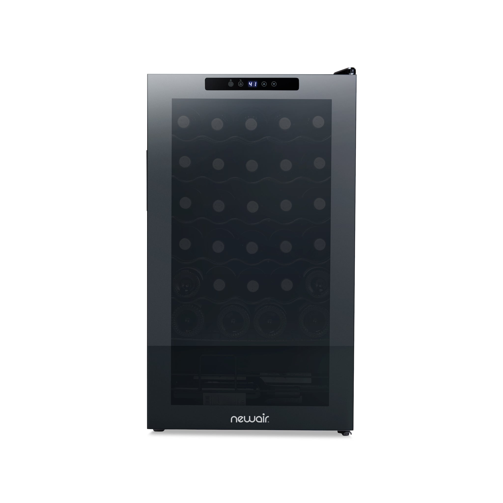 Newair® 34 Bottle 18.7 Cu. Ft. Black Freestanding Wine Cooler Refrigerator - Perfect for Home Bars, Restaurants, and Wine Cellars
