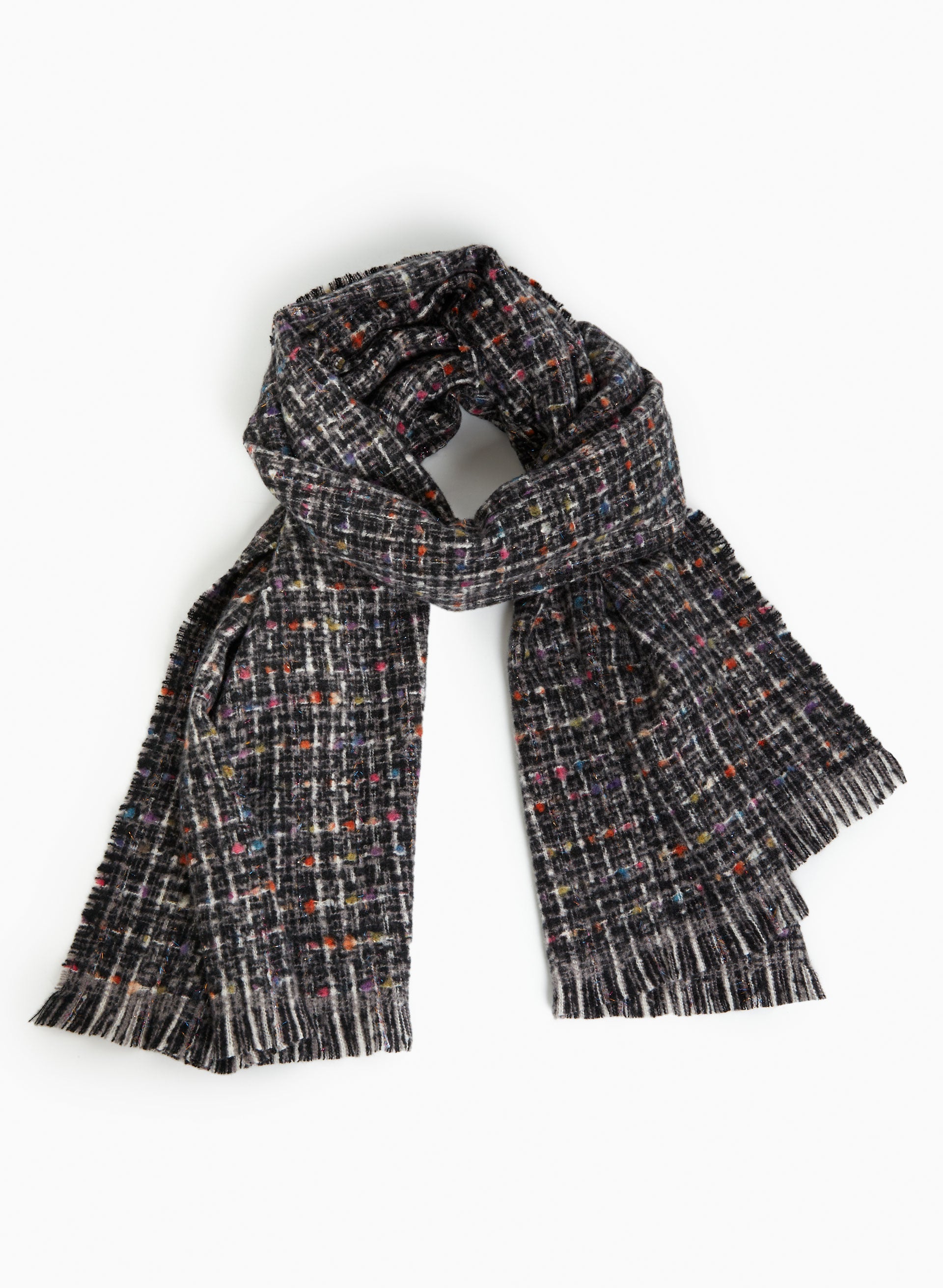 Stylish Dotted Plaid Scarf for Women - Soft Winter Fashion Accessory - Perfect for Office, Travel and Cold Weather Outfits