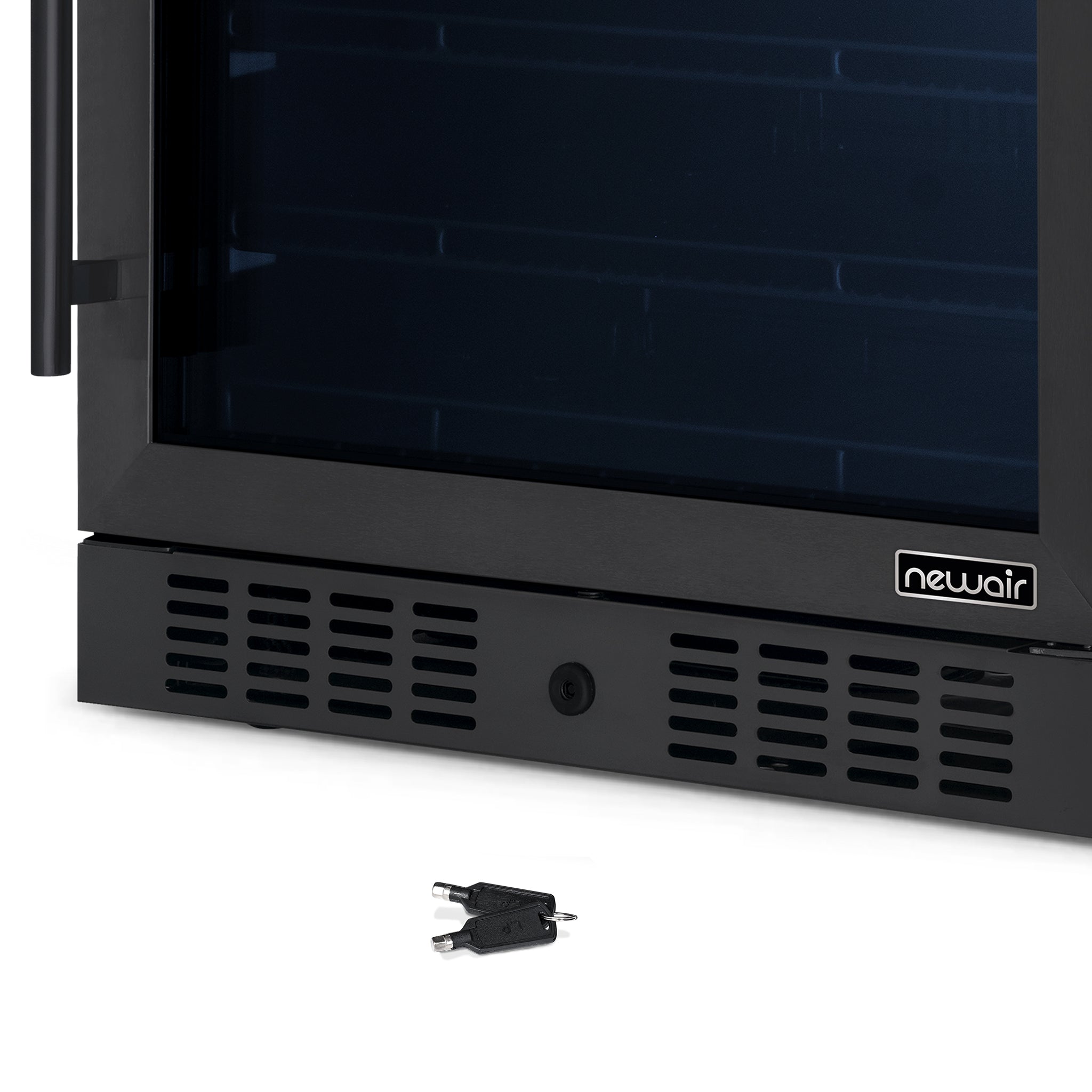 Newair® 177 Can Built-In or Freestanding Black Beverage Refrigerator - Perfect for Home Bars, Offices, and Entertaining Spaces