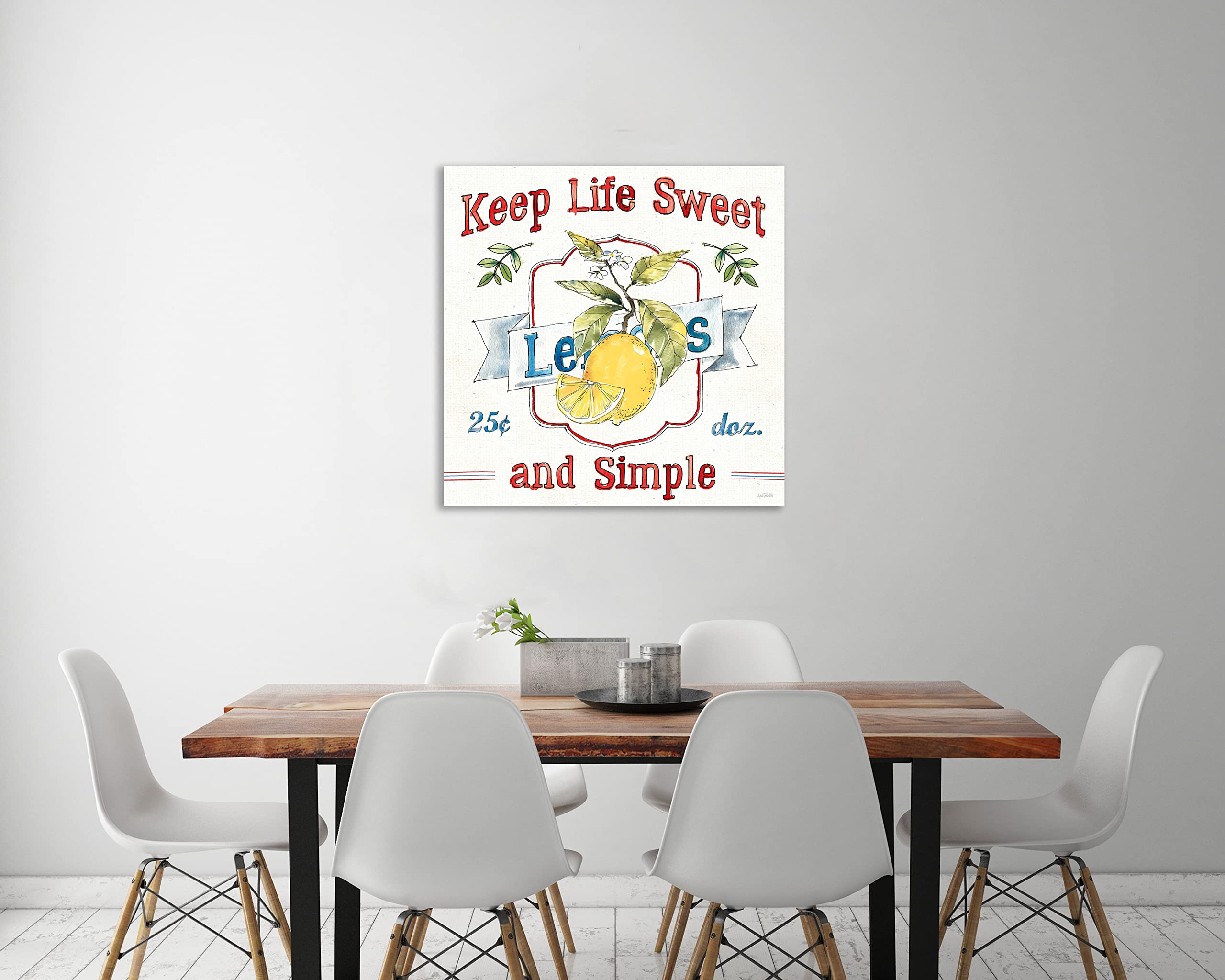 Fruit Stand II Gallery Wrapped Canvas Art Print by Anne Tavoletti - 48x48 Inch Modern Kitchen Wall Decor for Dining Room & Farmhouse Style Home