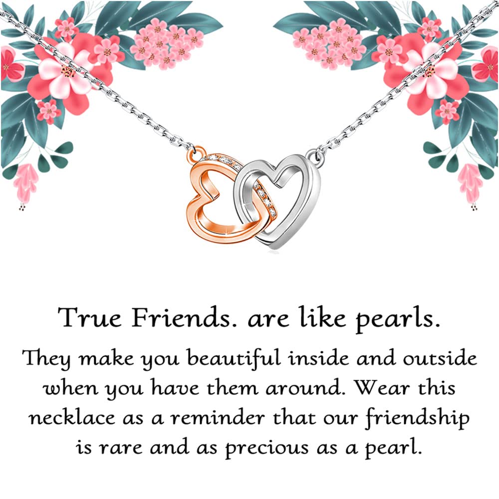 Best Friendship Necklace for Women - Sister & True Friend Gift - Coworker & Birthday Present - Forever Bond Jewelry for Best Friends (Perfect for Anniversaries, Graduations & Special Occasions)