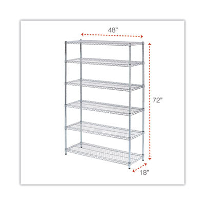 Alera® NSF Certified 6-Tier Wire Shelving Unit - 48