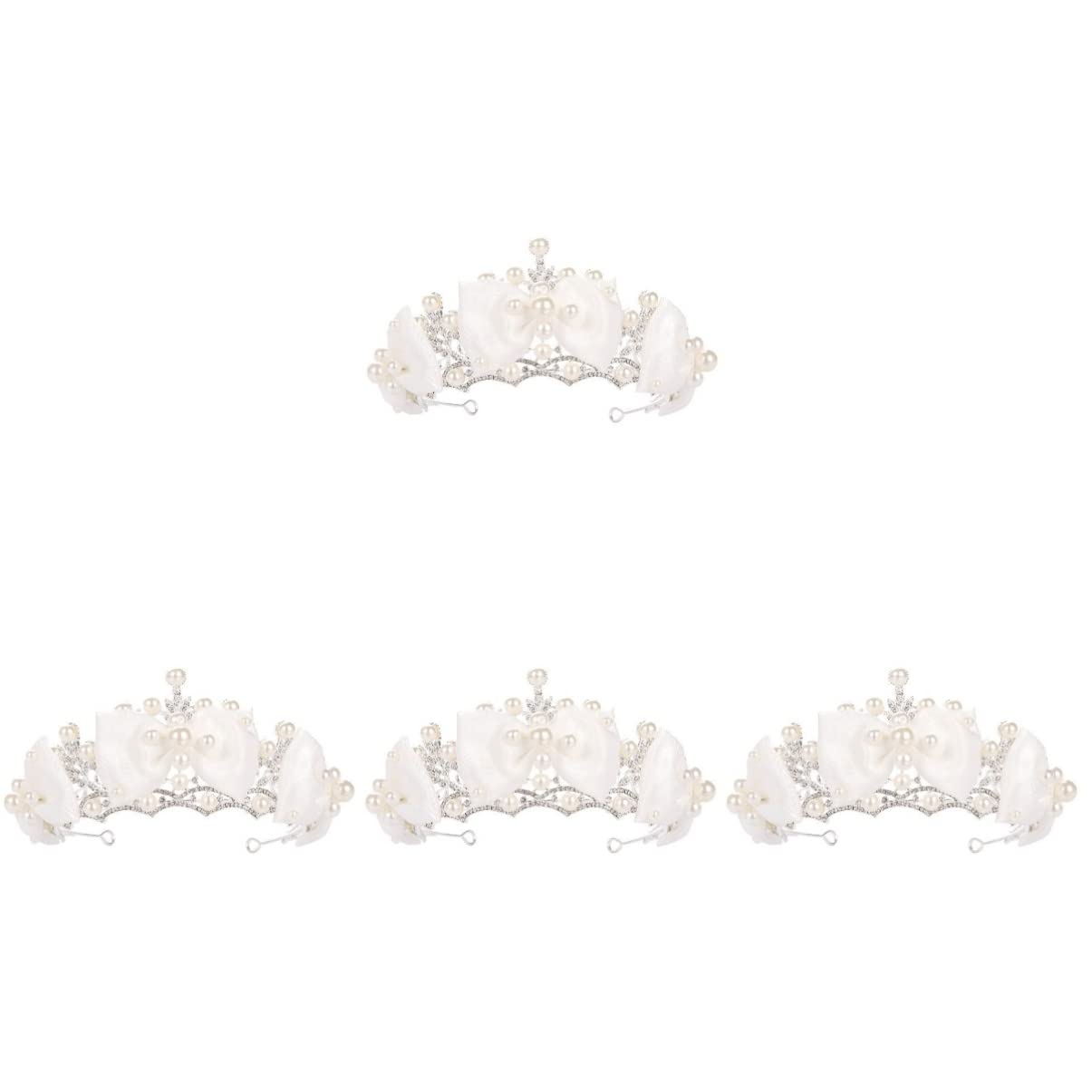 FOMIYES 2-Piece Wedding Tiara Headband Set - Elegant Bride Pearl Crown Hair Accessories for Bridal Shower, Bachelorette Party & Wedding Ceremony