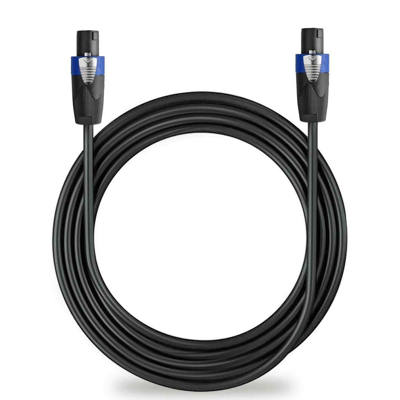 MR DJ CSMSM30 30ft Professional Speakon Male to Male Speaker Cable - Perfect for Live Sound, DJ Equipment, and PA Systems
