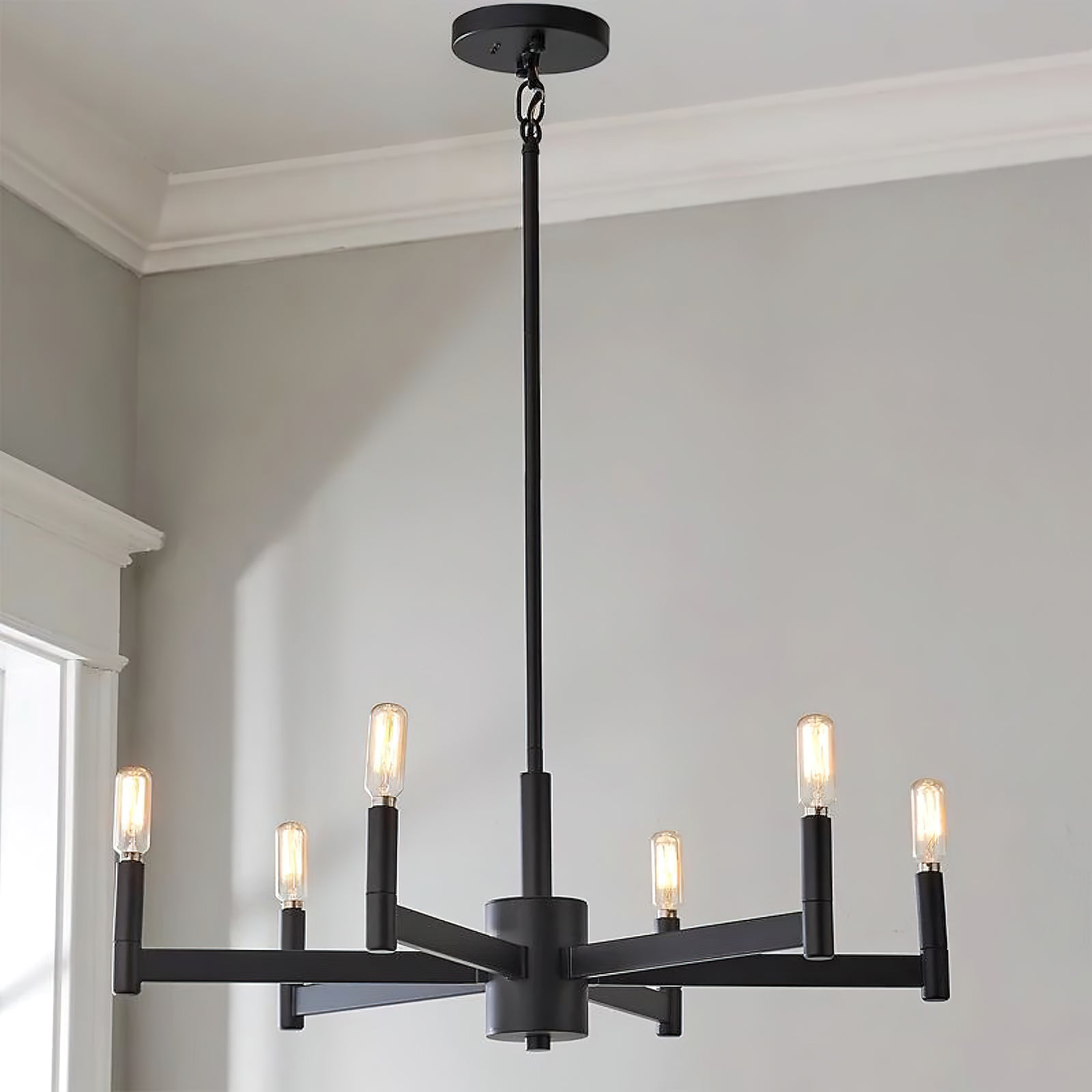 Anouk Modern Crystal Chandelier - Elegant Ceiling Light Fixture for Dining Room, Living Room & Bedroom Decor