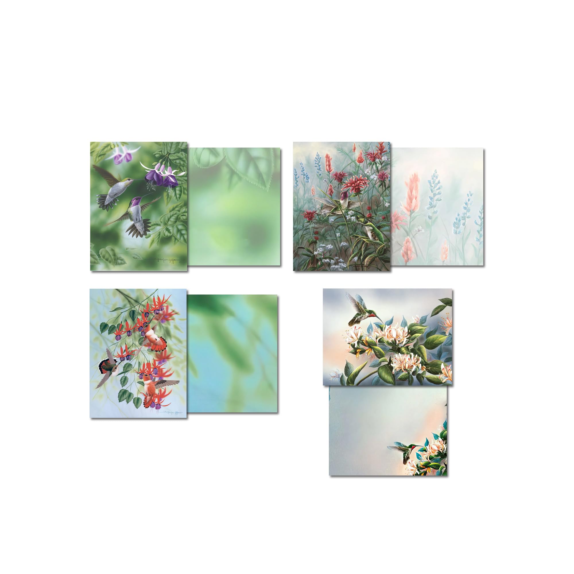 Leanin' Tree Hummingbird Blank Note Cards Set - 20 Elegant Stationery Cards & 22 Envelopes for Personalized Messages, Thank You Notes, Wedding Invitations - Perfect for Birthdays, Anniversaries & Special Occasions