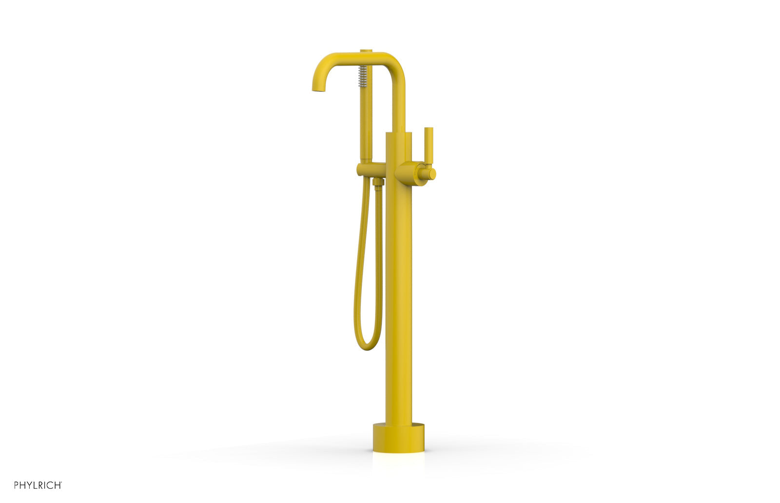 BASIC Low Floor Mount Tub Filler with Lever Handle and Hand Shower D130 45 03 - Perfect for Modern Bathroom Renovations and Spa-Like Shower Experiences