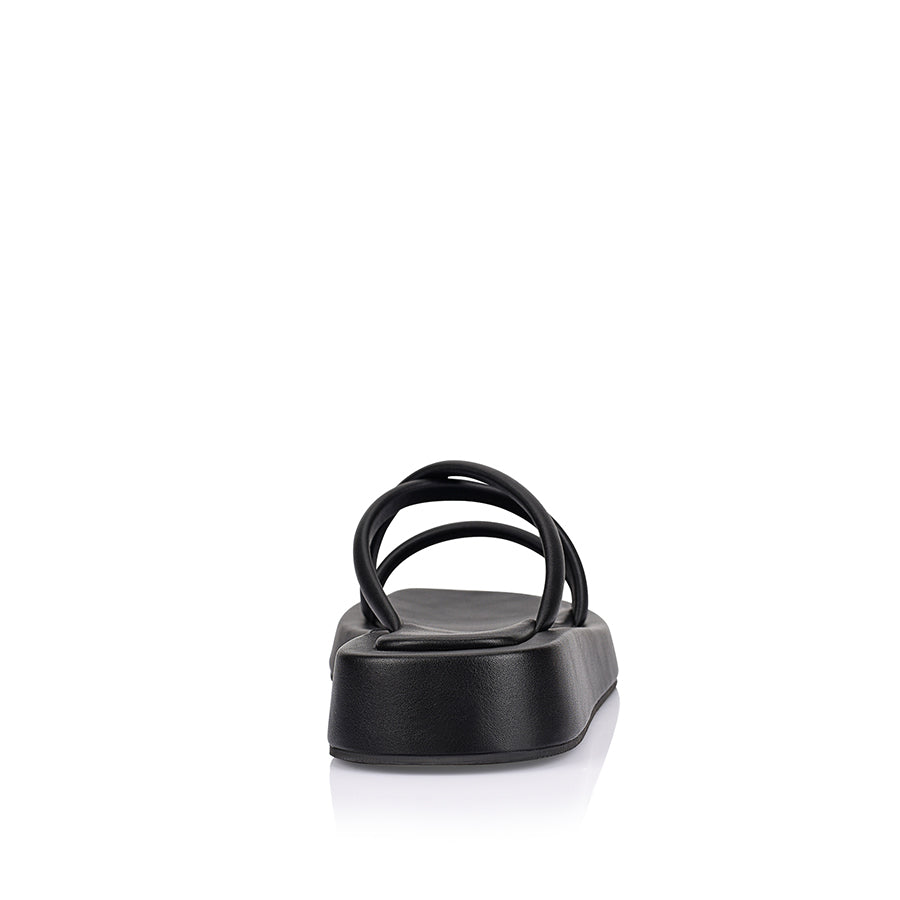 Boaz Comfortable Flatform Slides for Women - Black | Summer Casual Sandals for Beach, Pool, and Everyday Wear