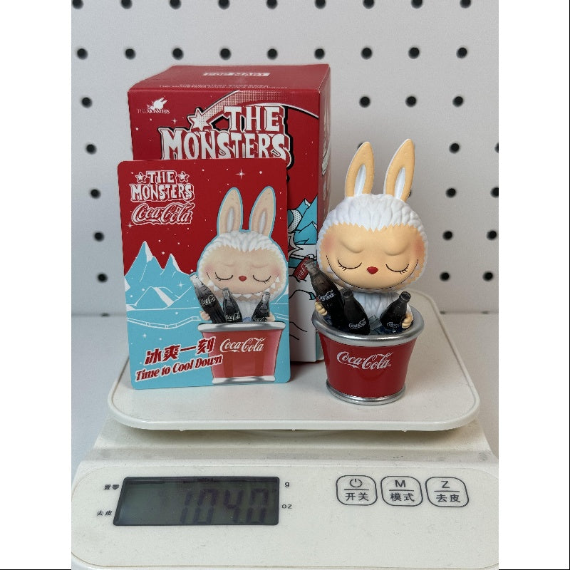 Labubu The Monsters Coca Cola Series Time to Cool Down - Limited Edition Vinyl Art Toy Figure for Collectors, Perfect for Home Decor, Office Display, and Gift Giving
