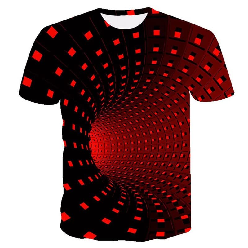 DFHH Men's 3D Printed Graphic T-Shirt - Short Sleeve Casual Round Neck Unisex Top (Color A, Size L) - Perfect for Streetwear, Parties & Everyday Fashion