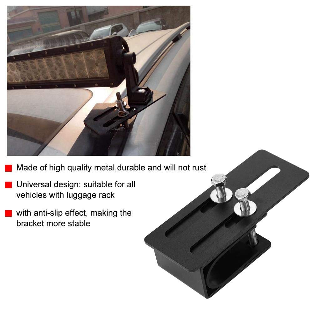 KIMISS Universal LED Light Bar Mounting Brackets - Non-Slip Driving Light Clips for SUV, Off-Road Vehicles with Luggage Racks | Perfect for Night Driving, Camping & Outdoor Adventures