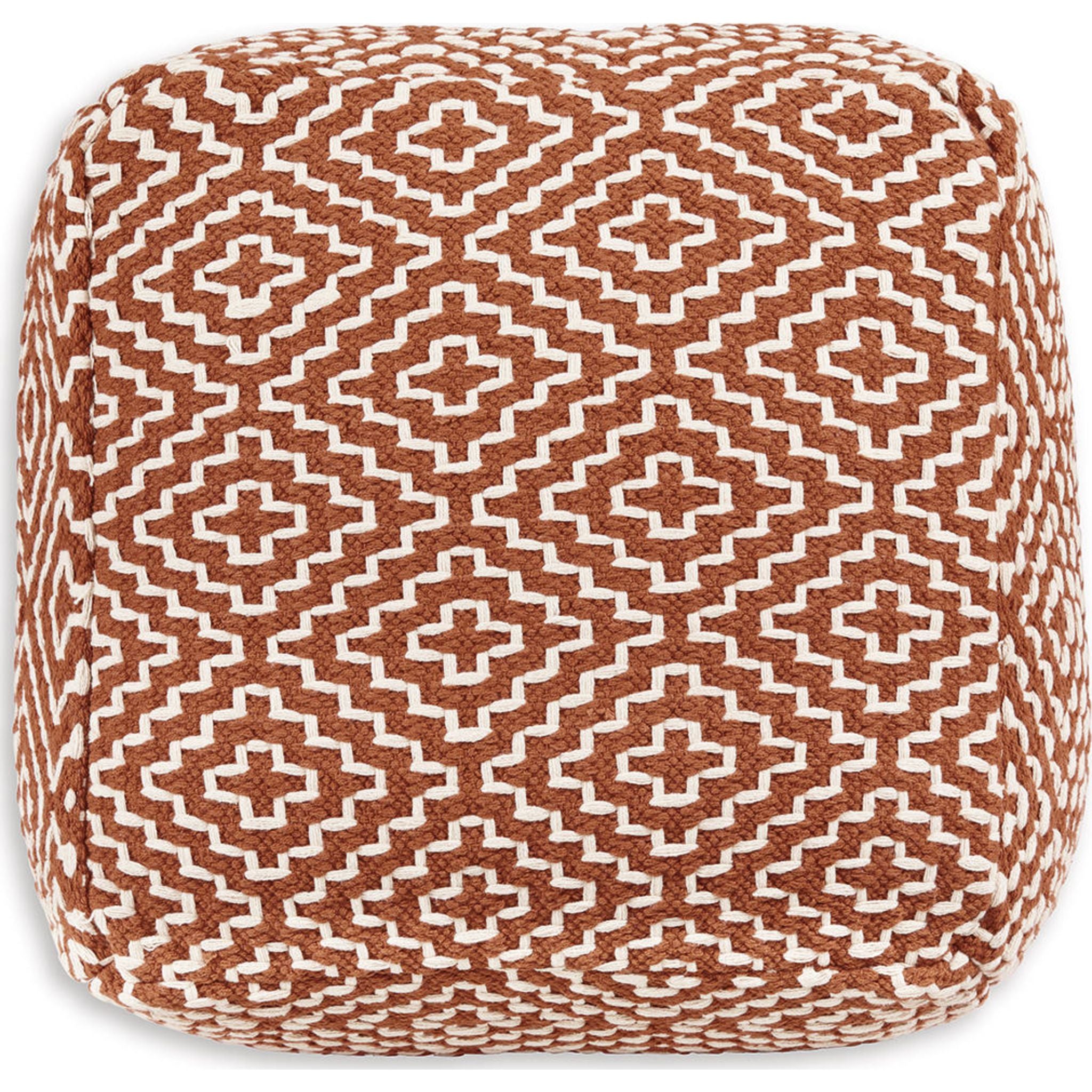 Brynnsen Teal and Ivory Pouf Ottoman - Stylish Footstool for Living Room, Bedroom, or Nursery Decor