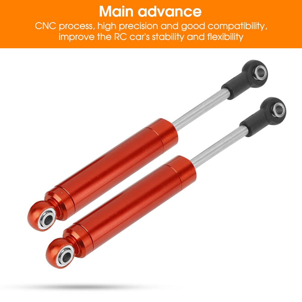 VGEBY1 102mm RC Car Shock Absorber Set of 2 - Red RC Crawler Damper Assembled Replacement Parts for Off-Road RC Vehicles | Perfect for Crawling, Rock Racing & Trail Adventures