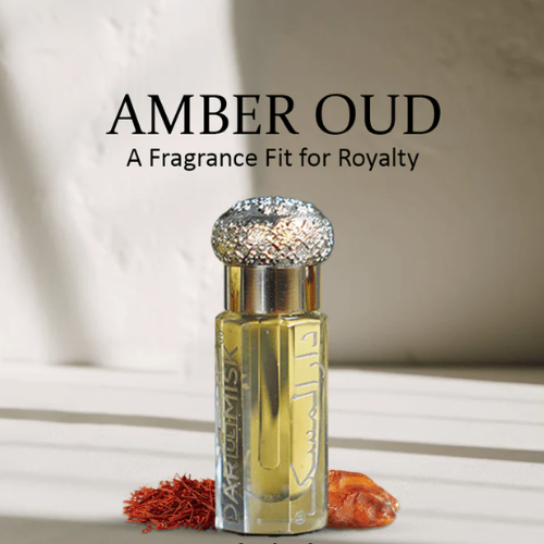 Premium Amber Oud Oil for Men & Women - 12ml Royal Fragrance Perfume - Long Lasting Luxury Scent for Date Night, Special Occasions & Daily Wear