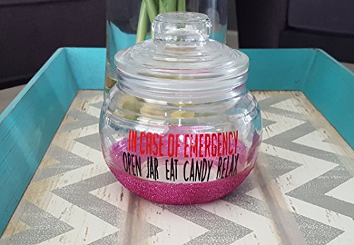 Personalized Glitter Candy Jar - Funny Gift for Candy Lovers | Party & Home Decor