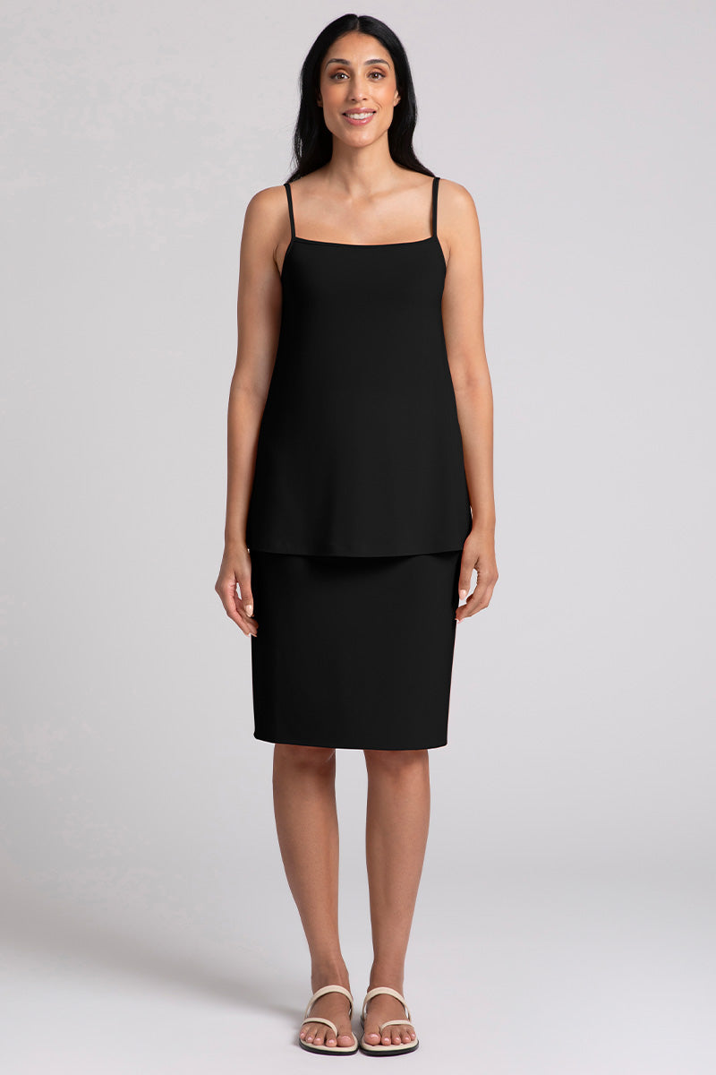 Women's Black Cami Top - Soft Stretchy Sleeveless Tank for Layering, Casual Wear & Night Out