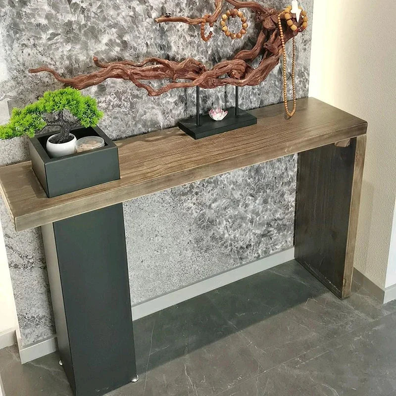 Stylish Long Narrow Hallway Solid Wood Console Table - Perfect for Entryway, Foyer & Small Space Decor - Durable & Elegant Home Furniture