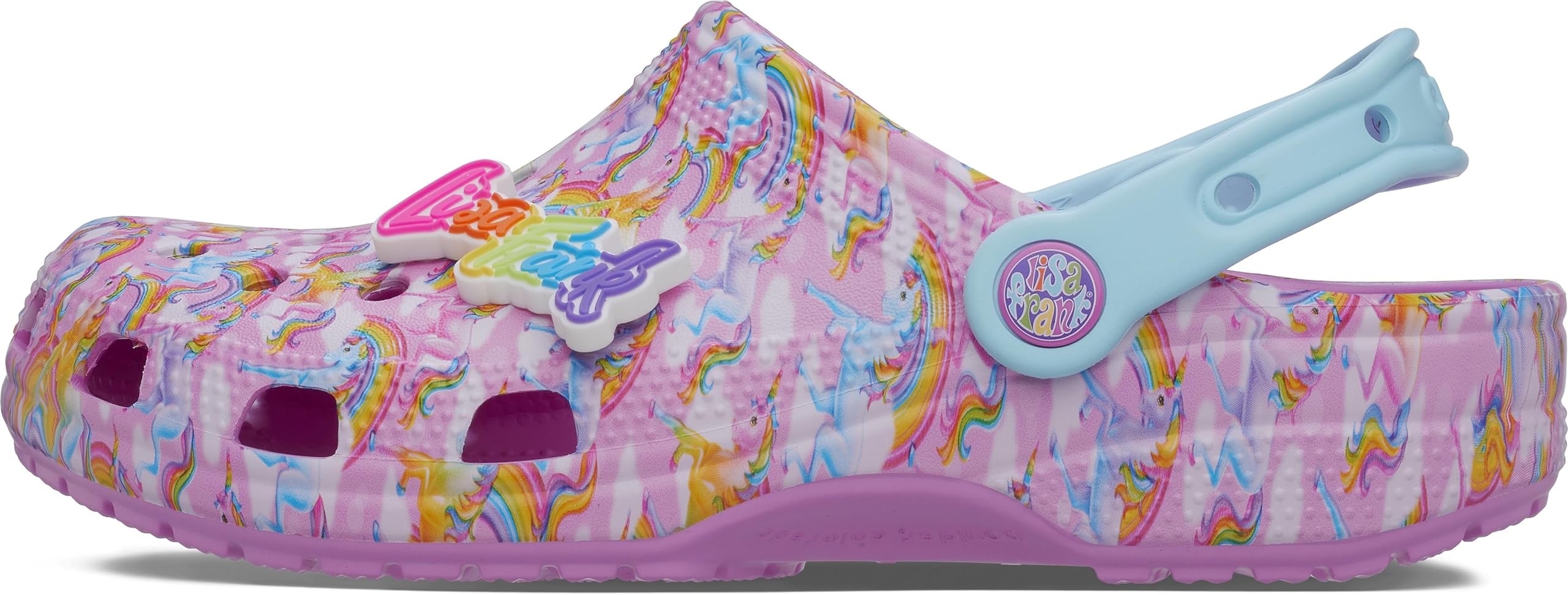 Crocs Unisex-Adult Classic Lisa Frank Clogs | Comfortable Slip-On Shoes for Men & Women | Perfect for Beach, Pool, Garden & Casual Wear