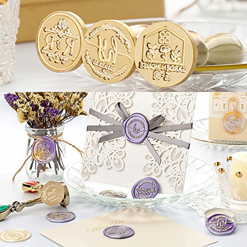 Personalized Wax Seal Stamp Kit - Custom Name Wax Seals for Office Gifts, Thank You Cards & Wedding Invitations | Handmade with Love | Wax Seal Stamp Set for DIY Crafting, Letters & Special Occasions