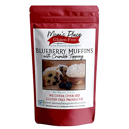 Gluten Free Blueberry Muffin Mix - Easy Baking Mix for Breakfast, Snacks & Desserts | Perfect for Home, Office & School Lunch Boxes | Mom's Place Brand