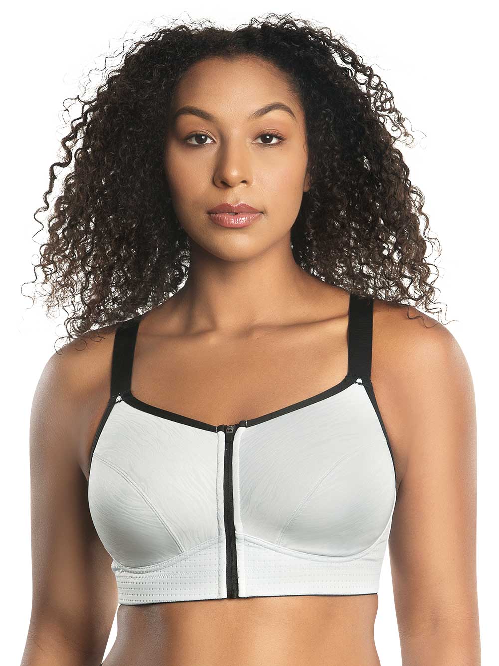 Wire-Free Zip Front Sports Bra for Women - Comfortable & Supportive Workout Bra for Running, Yoga & Gym