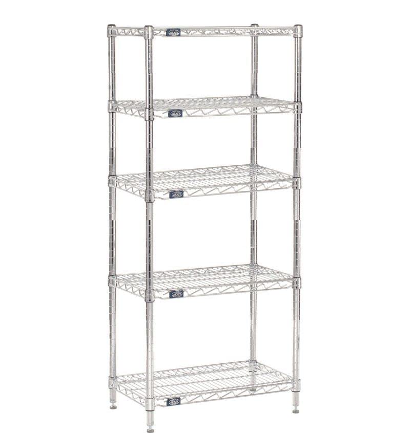 Nexel 5-Tier Adjustable Wire Shelving Unit - 18