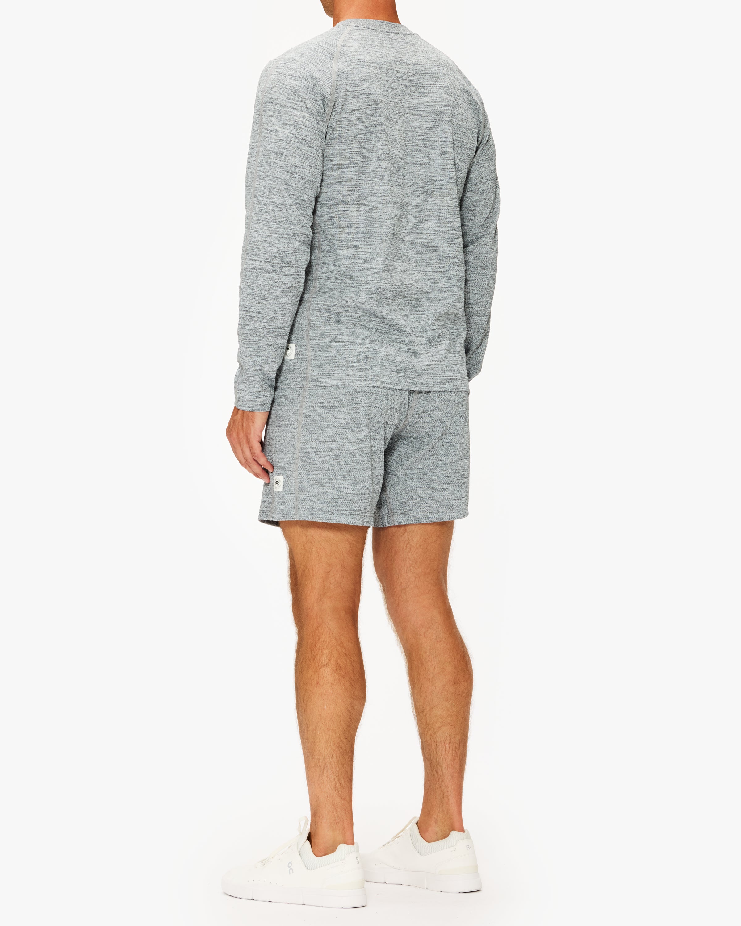 Reigning Champ Solotex Mesh Tiebreak Long Sleeve Shirt - Men's Athletic Performance Top for Tennis & Training - Breathable & Durable Workout Apparel